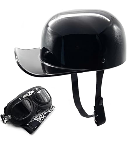Amazon.com: CFZWJ DOT Certified Adults Baseball Cap Motorcycle Helmet for  Men Women, Retro Motorcycle Half Helmet for Scooter Moped and Street  Cruiser Jet Style Skull Cap Helmet : Automotive