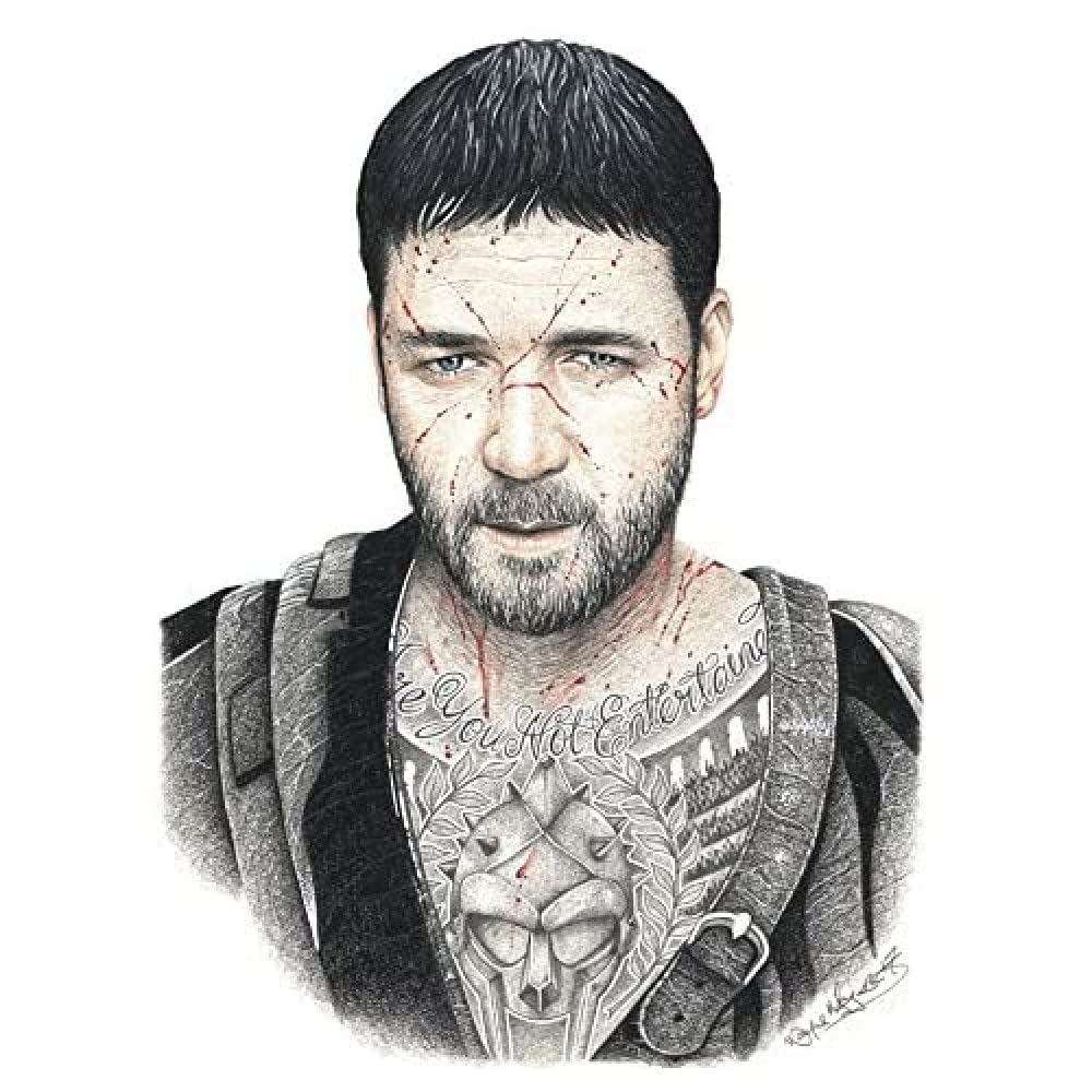 Wee Blue Coo Wayne Maguire Tattooed Gladiator Maximus Inked Ikon Canvas Art Print