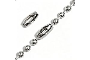 304 Stainless Steel Ball Chain Connector Clasps for 4.5mm #10 Beaded Ball Chain (30 Pack)