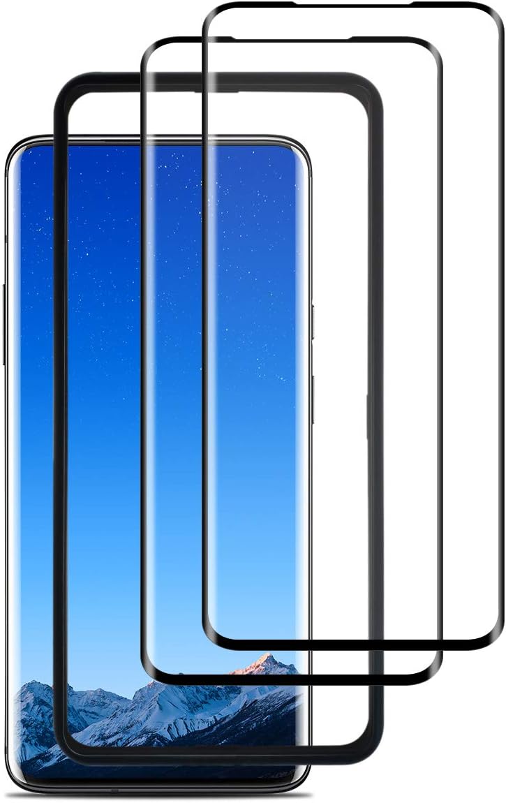 HONBON OnePlus 7 Pro Screen Protector Glass (2 PACK) (Alignment Frame Tool), 3D/Case Friendly/Anti-scratch/HD Clear/9H Hardness Screen Protector for OnePlus 7 Pro