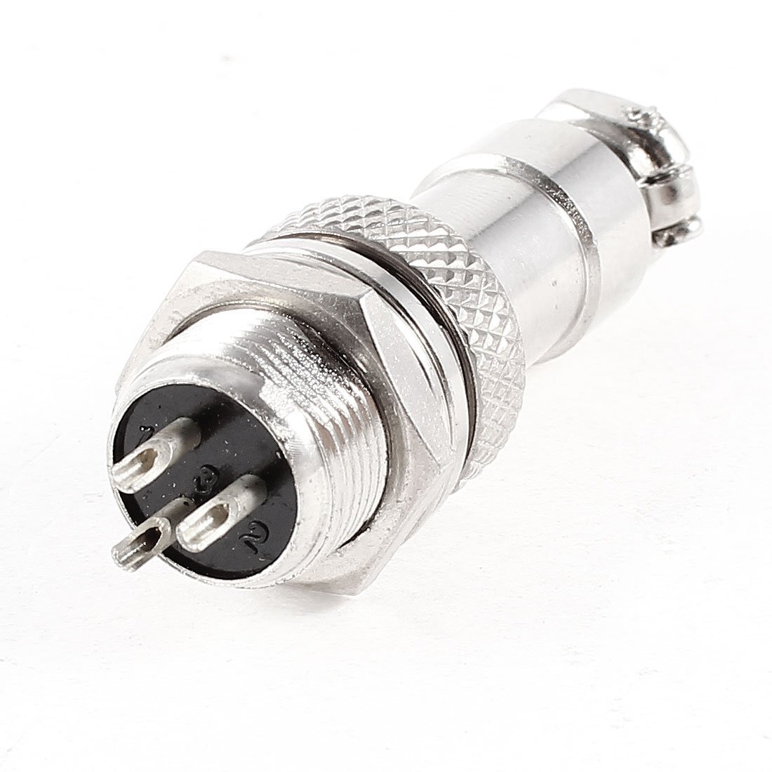 sourcing map GX12-3 3Pin Male 12mm Thread Cable Connector Aviation AC 250V 5A