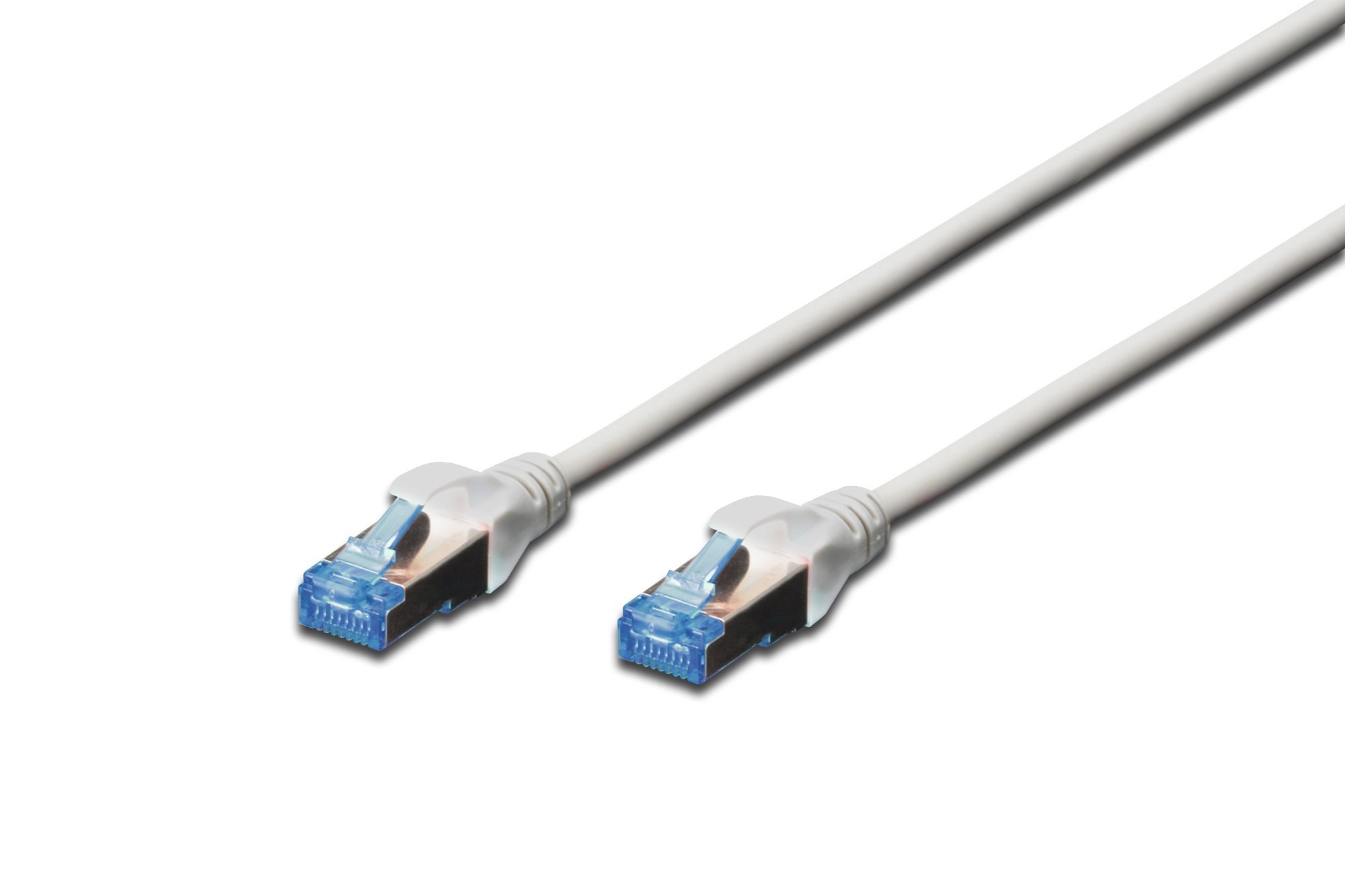 Digitus LAN Cable Cat 5e - 1m - CCA Network Cable with RJ45 - F/UTP Shielded - Compatible with Cat6 & Cat5 - Grey