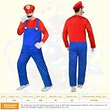 Aomig Mario Costumes 4 Pack Cosplay Accessories Kit Bodysuit Hat Mustache Gloves view 2