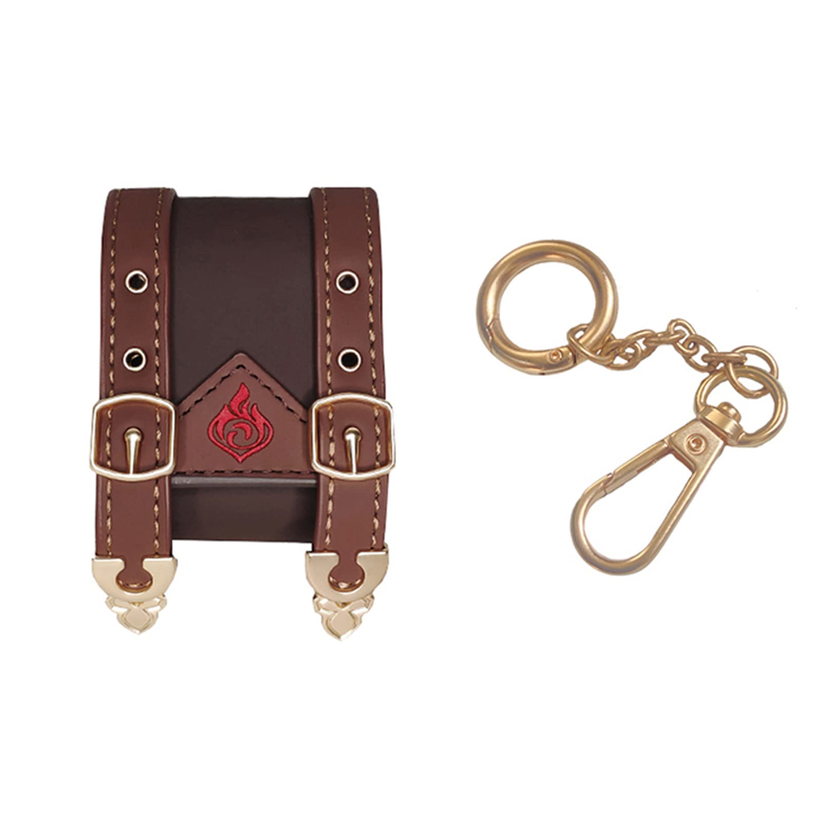 Kashasin Game Genshin Impact Klee Backpack Earphone Case Protective Case for Airpods Pro Headphone Box with Key Chain (red case + keychain)