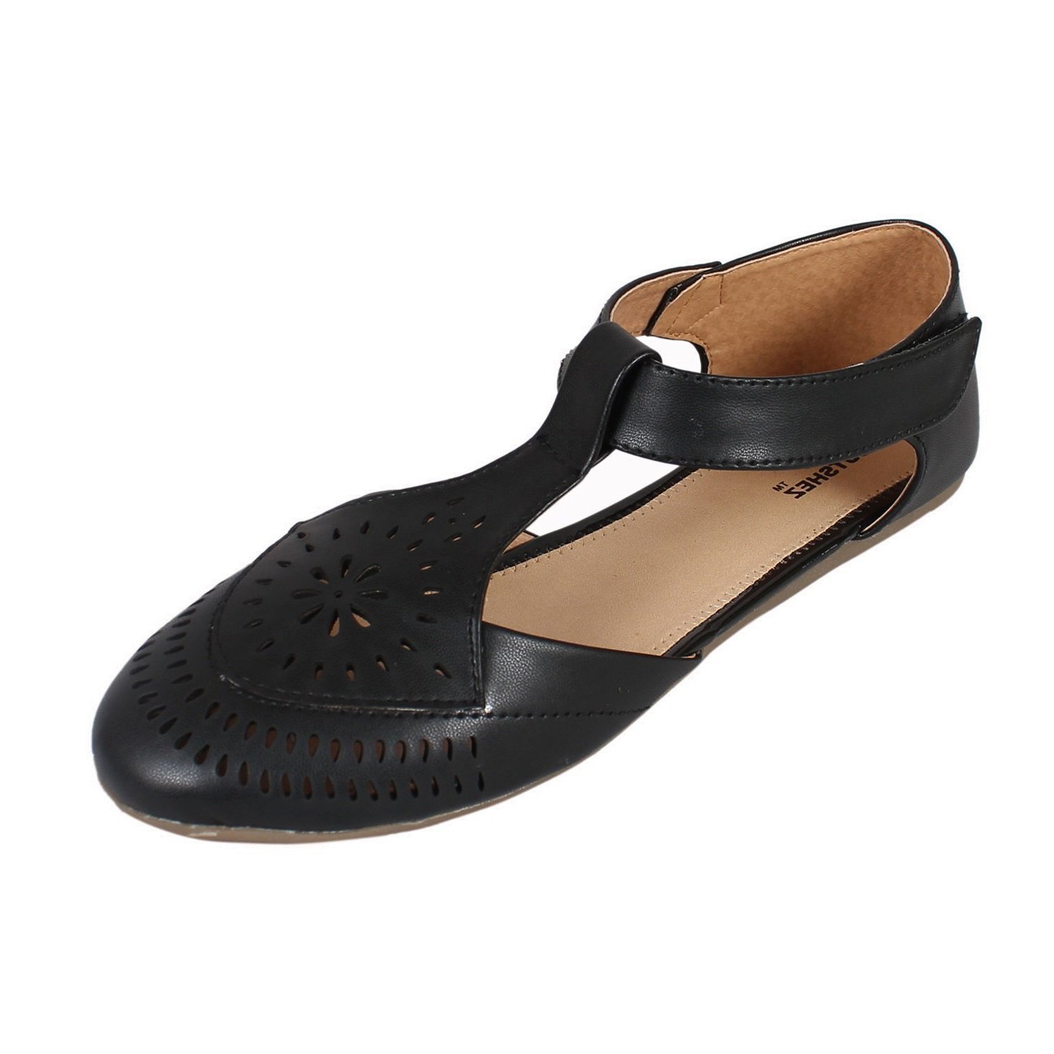 footshez women's casual black bellies
