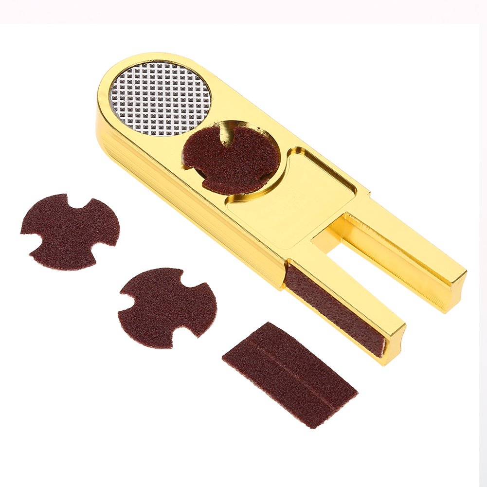 SolUptanisu Snooker Tip Shaper,Cue Trimmer Cue Shaper 3 in 1 Multifunction Shaped Billiard Pool Tapper Repair Tool With Fittings pool cue tips snooker supplies