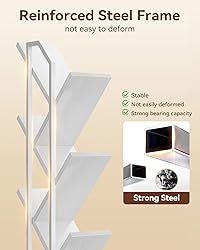 Casaottima 6-Tier Tree Bookshelf for Corner & Small