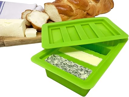Amazon ノンスティックシリコンバター型 蓋付き 簡単バターメーカー 自家製バター ハーブ にんにく 大麻バター用 Bpaフリー Votprof バターケース 通販