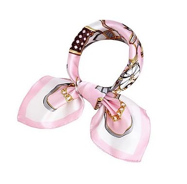 Evedaily Bandana Muster Nickituch Halstuch Seide 53 x 53cm