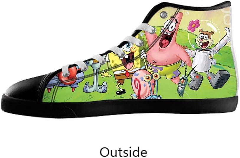 LLBXZ Spongebob Unisex Fashion Black High Top