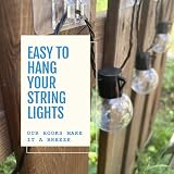 AFFAVON 100Pack Outdoor Light Hooks with Adhesive Strips Waterproof UV view 4