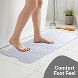MOONLIGHT20015 Shower Bath Mat Non Slip Anti Mould PVC 70x38cm Clear view 8
