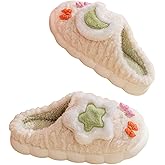 CZQAGCL Cute Women's Star Plush Slippers - Warm Indoor & Outdoor Slippers