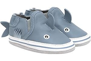 Robeez Baby Boys and Unisex Soft Soles Slip-Resistant Crib Shoes Slippers for Infant and Toddler, 0-24 Months