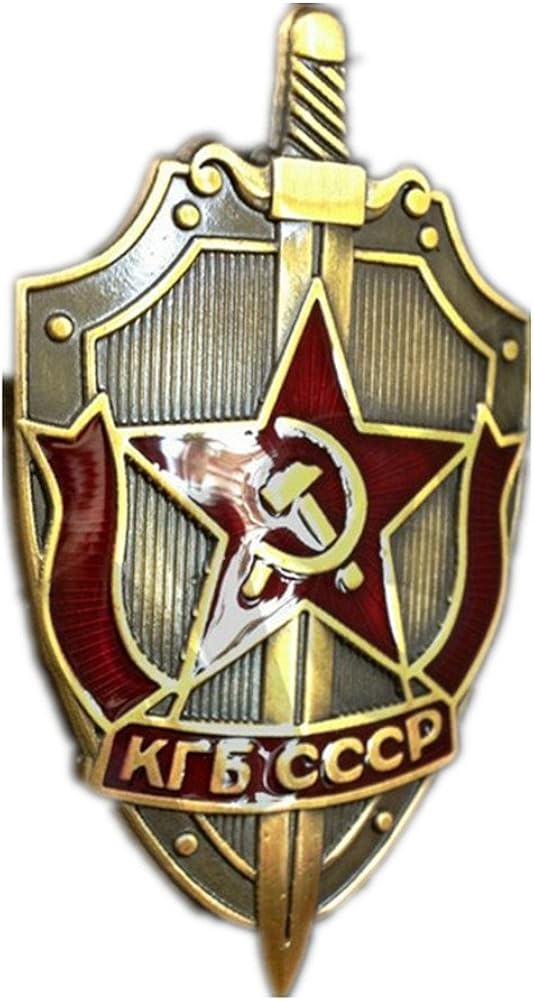 GuDeKe Unisex's Zinc Alloy Soviet USSR KGB Badge Amazon.ca Jewelry