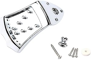 Tachiuwa Triangle Mandolin Tailpiece with Buckle and Screws, 8 String Mandolin Cover,Musical Instrument Replacement Part Accessories, String Plate, Sturdy Easy Installation