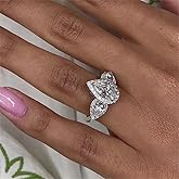 925 Sterling Silver Shiny Full Diamond Gemstone Ring 18K Gold 3-Stone Cubic Zirconia Promise Ring CZ Diamond Multi Row Cocktail Rings Eternity Engagement Wedding Party Ring for Women A.9 (US Code 8)