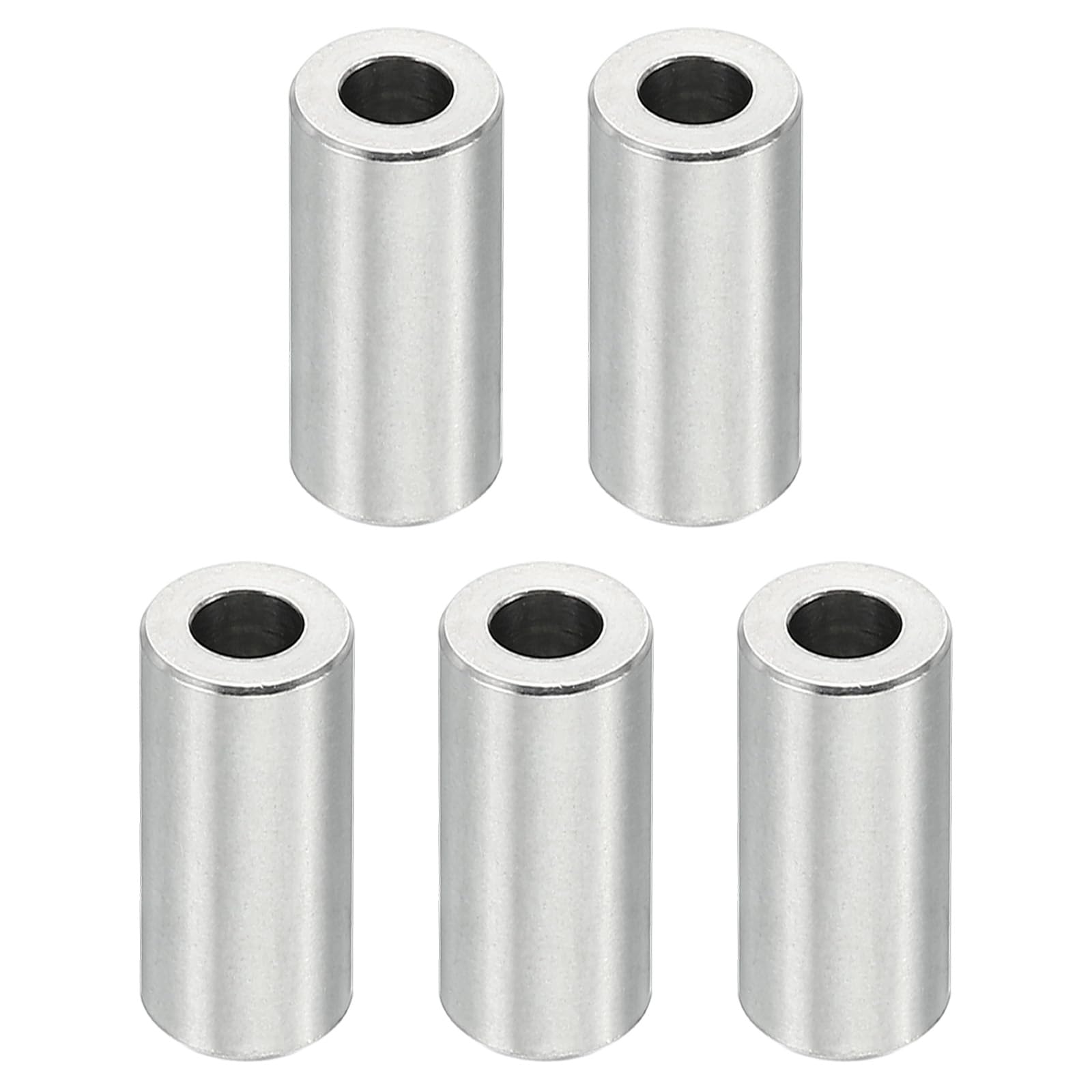PATIKIL M4 Stainless Steel Spacers, 5 Pcs Metal Spacer Stainless Steel 4.2mm ID x 8mm OD x 16mm L Stainless Steel Spacers Screw Standoff Round for 5/32inch or M4 Screw Bolts