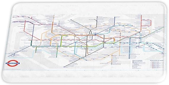 YnimioHOB City Subway Ride Karte von London Coral Velvet Badeteppiche