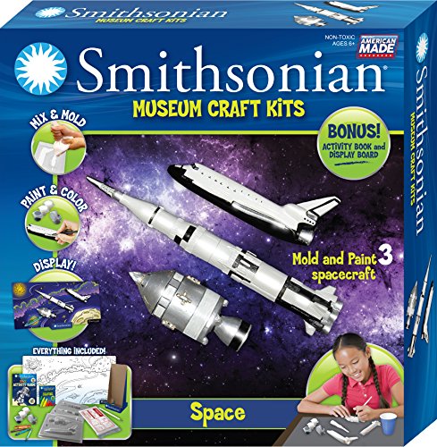 Smithsonian Space Perfect Cast Museum Cast, Paint, Display and Learn Craft Kit