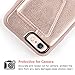 iPhone 6 Plus Wallet Case, iPhone 6 Plus Case, ZVEdeng iPhone 6 Plus Credit Card Holder Case, Shockproof Leather Wallet Phone Case Handbag Purse Magnetic Case 5.5inch-Rose Gold