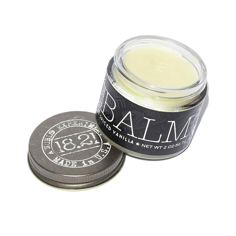 18.21 Man Made Beard Balm - Spiced Vanilla for Men 2 oz Balm Creame