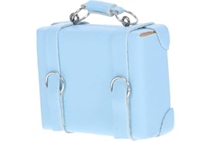 Abaodam Miniature Vintage Mini Suitcase for Sturdy Travel Luggage with Faux Leather and Metal Details