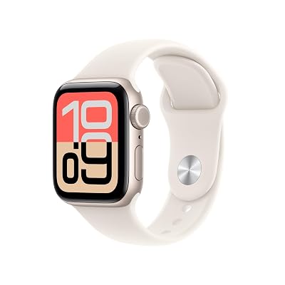 Apple Watch SE 3 [GPS + Cellular 40mm] Smartwatch with Starlight Aluminum Case with Starlight Sport Band - S/M. Fitness and Sleep Trackers, Heart Rate Monitor, Always-On Display, Water Resistant
