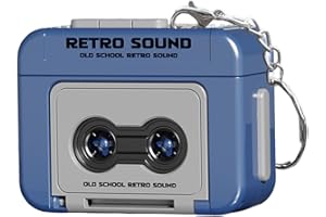 Mini Cassette Tape Recorder, Mini Tape Recorder Keychain, Plastic Recordable Retro Cassette Player Keychain with Music, Micro