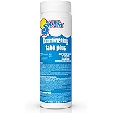In The Swim 1 Inch Bromine Plus Tablets - 1.5 Pounds | Sanitizer for Spas, Hot Tubs, or Swimming Pools - Pre-Stabilized, Low Odor, Chlorine Alternative