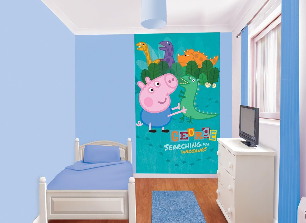 Walltastic George Pig Poster Mural 8ft by 5ft, Multicoloured