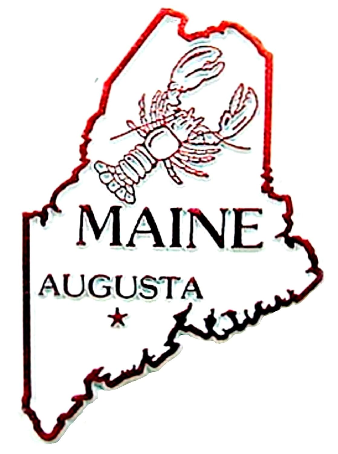 Classic Maine With Lobster United States Fridge Magnet