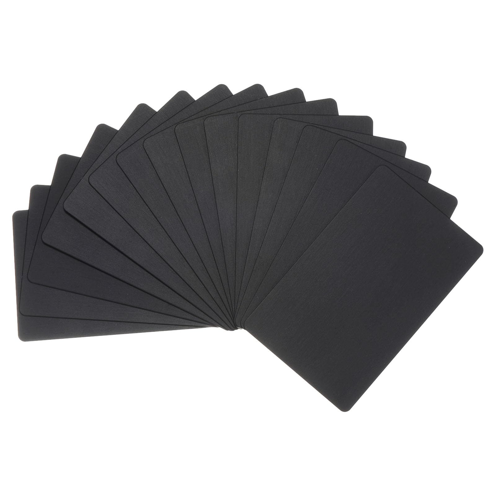 PATIKIL Metall Visitenkarten - 6 Stück Schwarz, Für Laser-Gravur