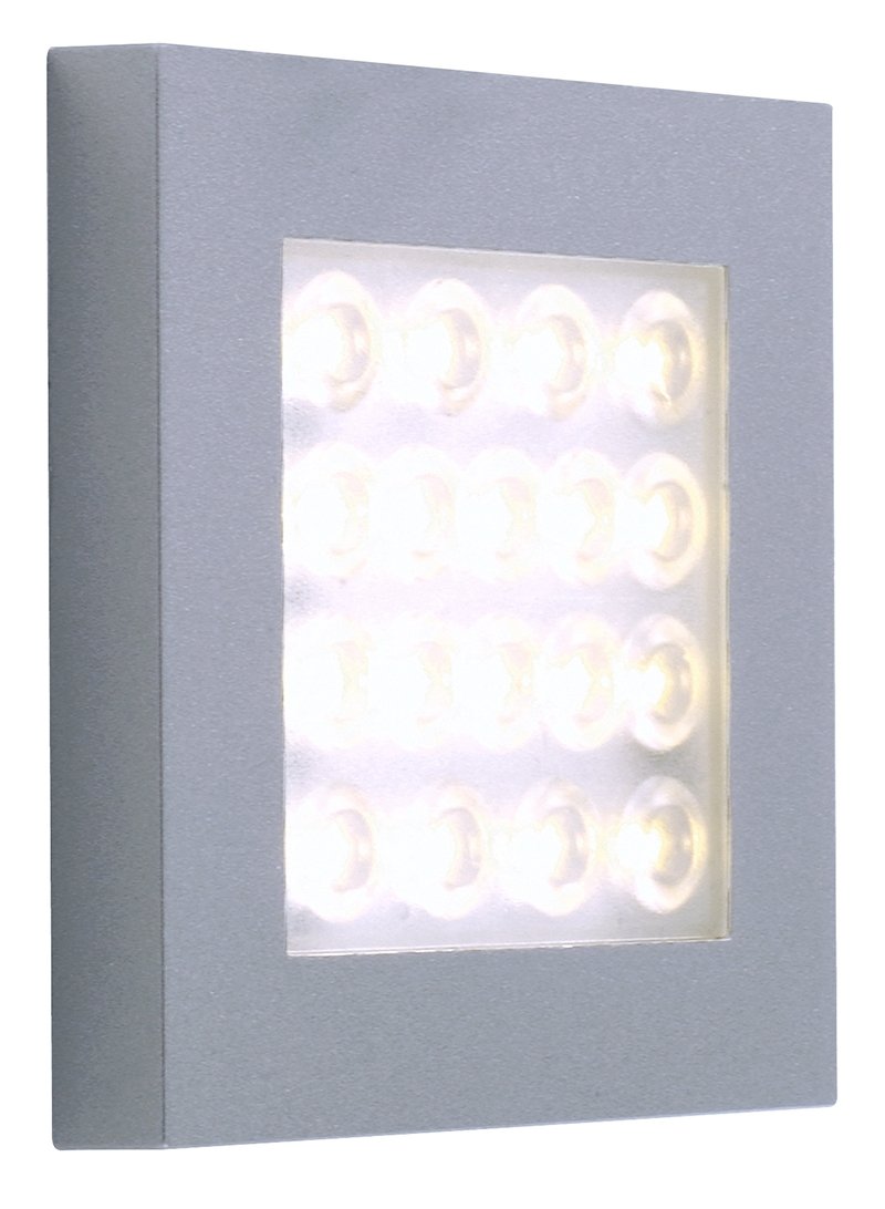 Hera recessed luminaire attaching to Furniture, ER-LED, 24V DC, 1,20 W, Silver