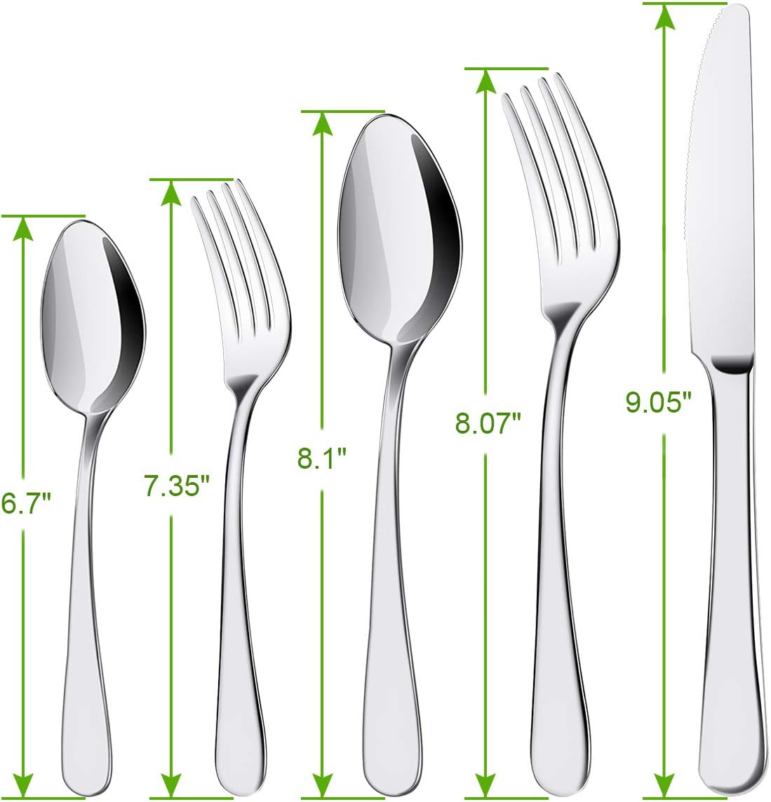  | Silverware Set, 20 Pieces Flatware Cutlery Set ENLOY Stainless Steel Utensils Service for 4, Heavy Duty Gift and Dishwasher Safe, Mirror Polished Dinner Knife, Fork, Spoon for Restaurant: Flatware Sets
