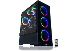 Alarco Gaming PC Desktop Computer Intel i5 3.10GHz,8GB Ram,512 GB SSD,Windows 10 pro,WiFi Ready,Video Card Nvidia GTX 750 4GB, 6 RGB Fans with Remote