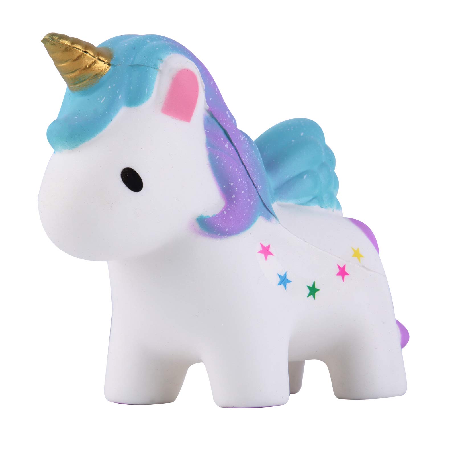 Anboor Squishies Unicorn Colored Star Squishy Slow Rising Toys Kawaii Scented Squishies Animal Decompression Squeeze Stress Relief for Kids Collection Toy Prime 1 Pcs Color Random