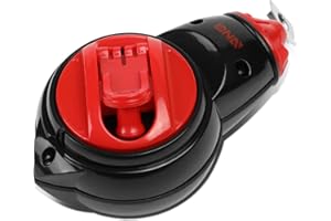 DNA MOTORING Self-Chalking Cotton Cord in Durable Case - 100 ft. Plumb Bob Chalk Line Reel, Snap Closure, TOOLS-00093