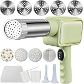 QCQDL Electric Pasta Maker, Handheld Pasta Maker Machine,Green | All-in-One Cordless Noodle Machine, with Shaping Molds and Cutter