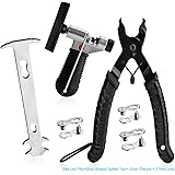 A AKRAF Bike Link Plier + Chain Breaker Splitter Tool + Chain Checker + 3 Pairs Bicycle Missing Links, Bike Link Opener Closer Plier Chain Cutter Connector Wear Indicator Tool