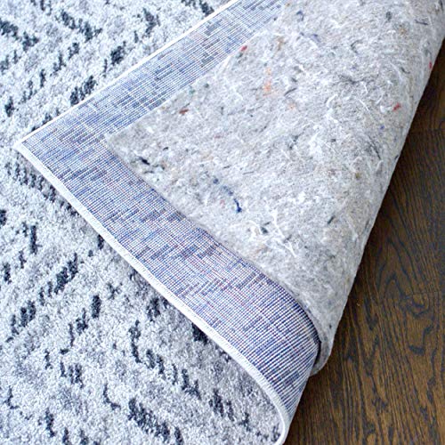 RUGPADUSA, Basics, 12'x18', 1/2" Thick, 100 Felt, Protective Cushion Rug Pad, Available in 4