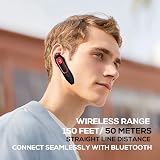 Micool DY20Plus Trucker Bluetooth Headset Noise Cancelling 30H Talk Time Caller view 5