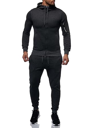 Violento Herren Sportanzug Basic Squad Anzug Jogginganzug Jacke Hose