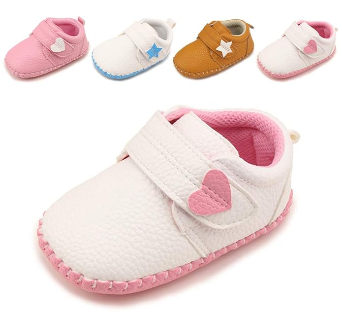 Cindear Newborn Baby Boys First Walking Shoes Soft Synthetic Leather