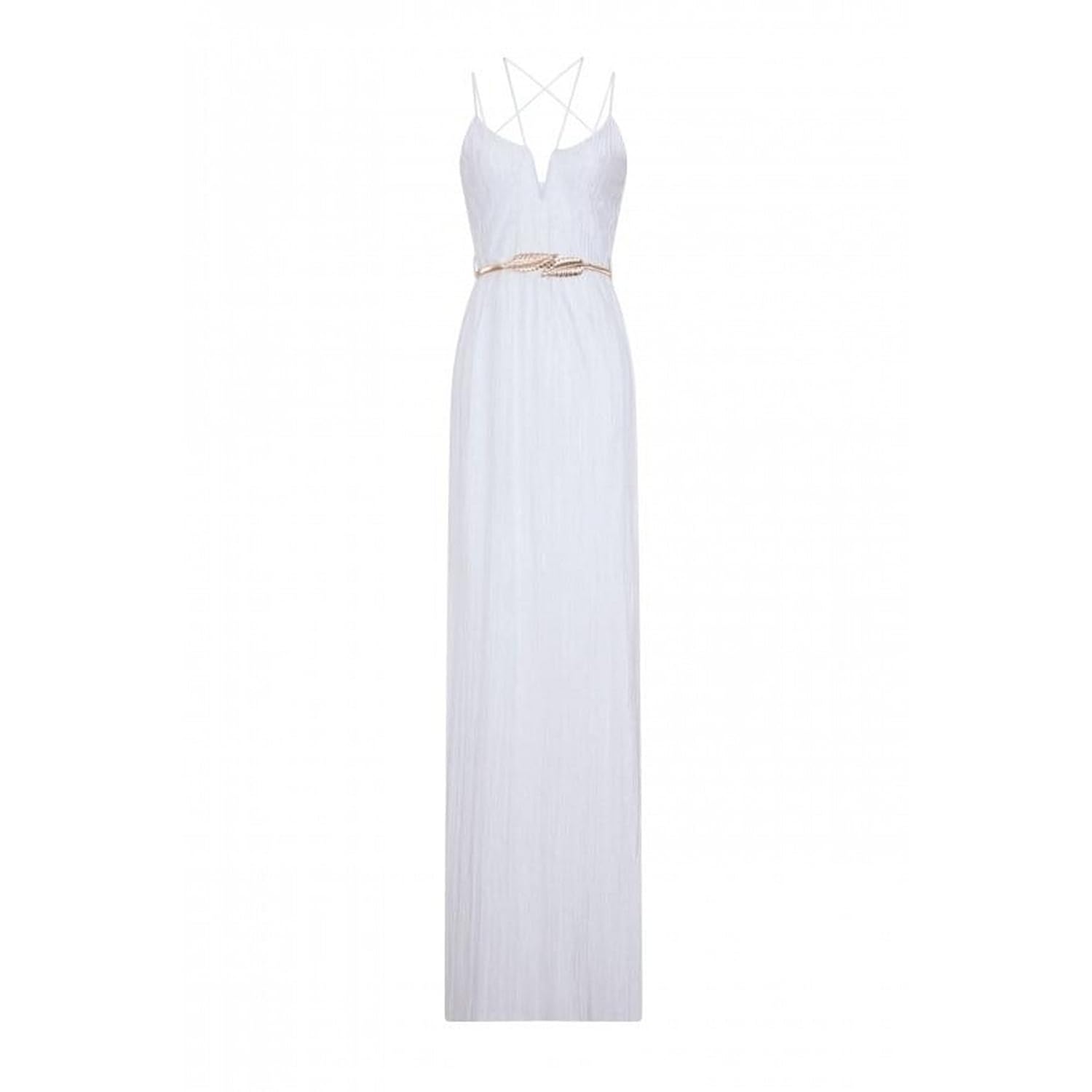 plisse maxi dress