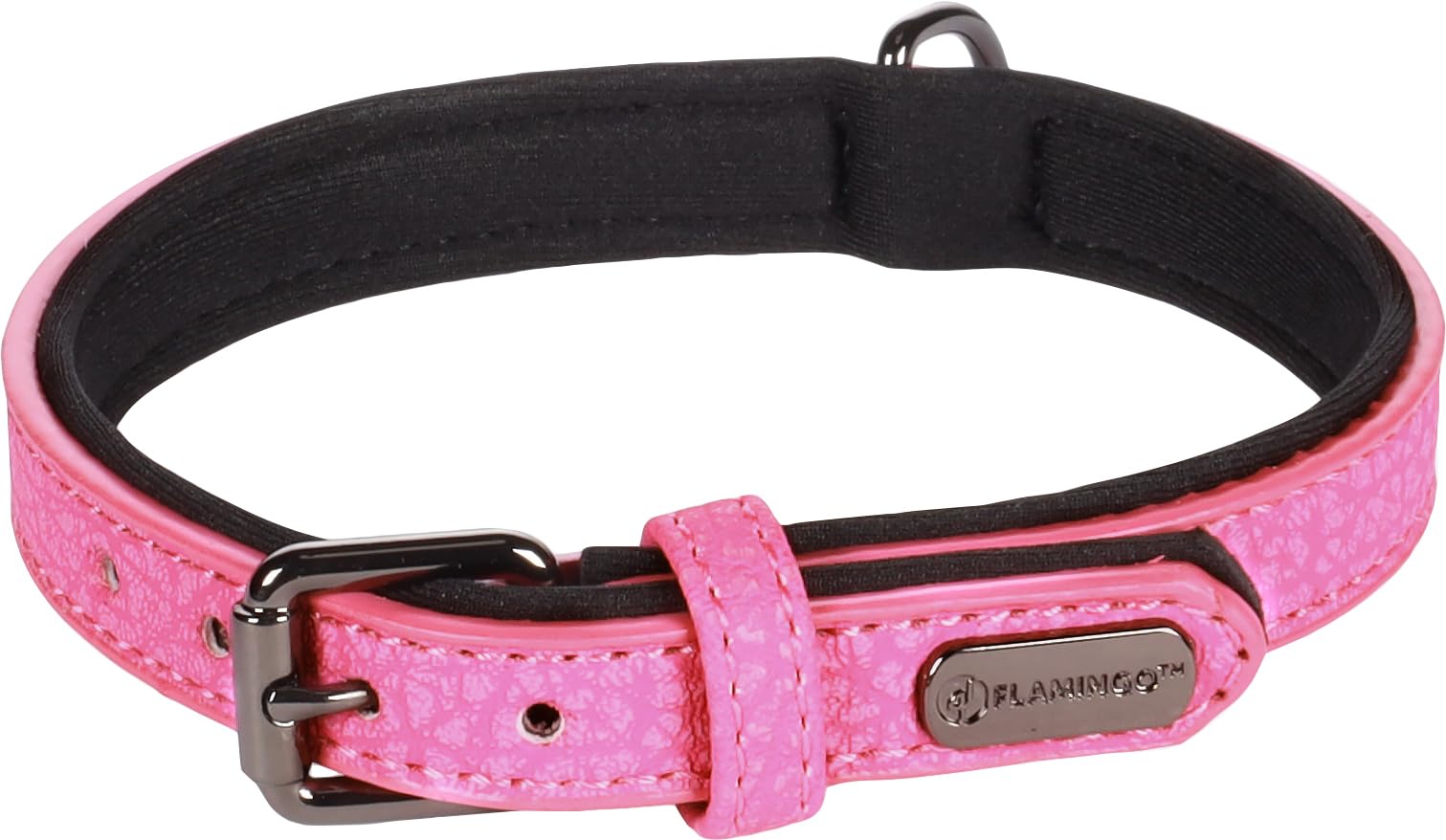 Flamingo Dog Collar With neoprene Leza Pink S 29-35cm 15mm