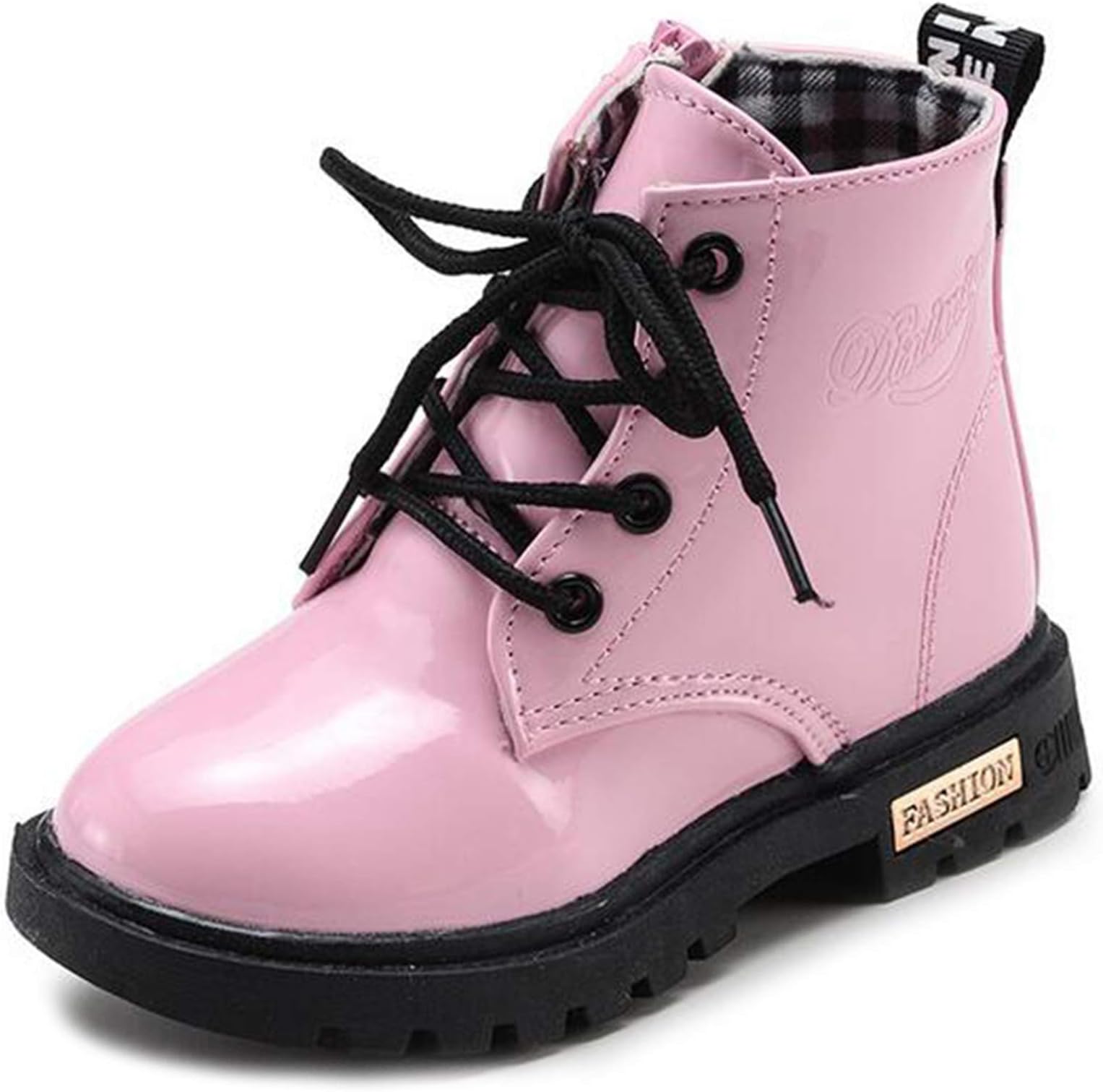 WUIWUIYU Boy's Girl's Waterproof Lace-Up Short Ankle Boots(Toddler/Little Kid/Big Kid)