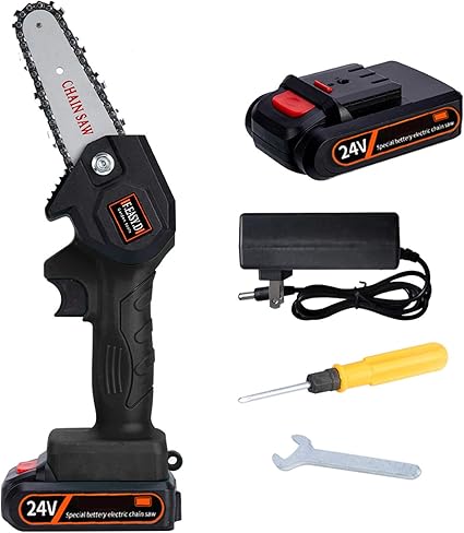 Mini Scie A Elaguer Avec Batterie Scie A Chaine Electrique Alimentee Par Batterie De 4 Inch 0 7 Kg Tronconneuse Sans Fil Portables A Vitesse Reglable Pour Jardinage Elagage Des Arbres Amazon Fr Sports Et Loisirs