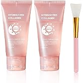 ZTSGU 2 Pcs Collagen Night Wrapping Mask, Enhances Elasticity Deep Hydration Care Hydrolyzed Bio Collagen Peel Off Face Mask Pack.