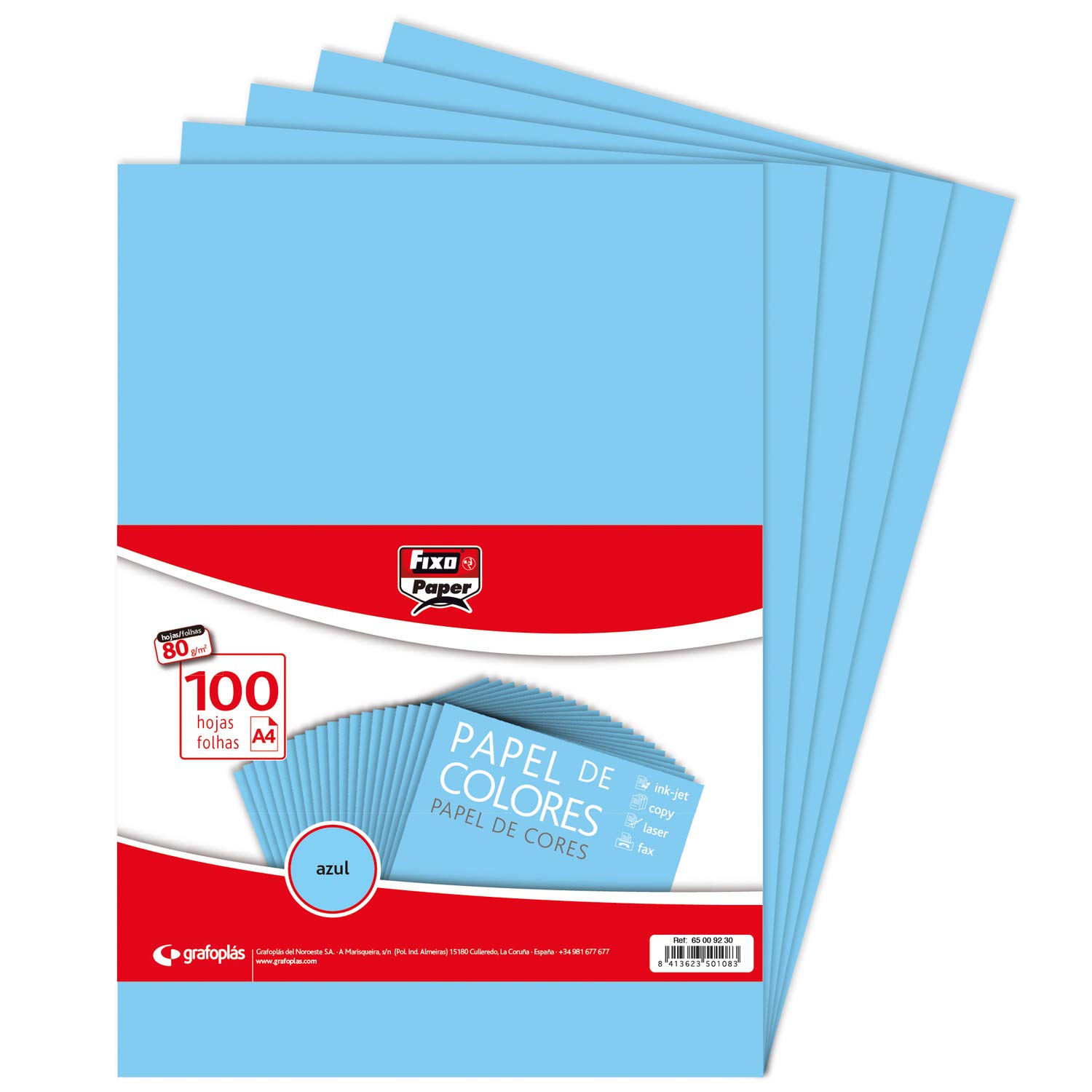 Fixo Sheets 80 g, Paper, Blue, A4
